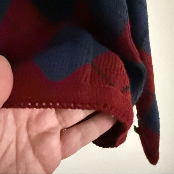 Vintage Worthington Diamond Pattern Jewel Tones Cardigan Sweater Large NWT - Picture 6 of 8